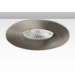 Inbouwframe GU10/MR16 rond, met lamphouder, aluminium geborsteld