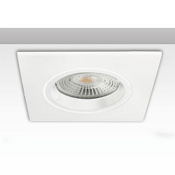 Inbouwframe GU10/MR16 hoekig, met lamphouder