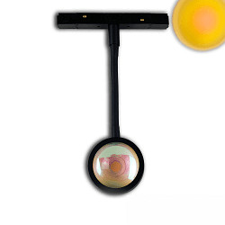 Railspots TRACK48 SUNGLOW FLEXIBLE met flexibele arm, schakelbaar, magnetische montage IP20, zwart 