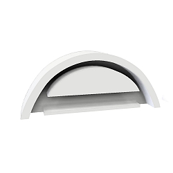 Eindkap COVER69 T5/T8 met omslag, zonder kabelopening, wit