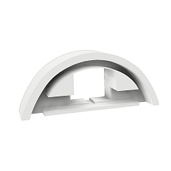Eindkap COVER69 T5/T8 met omslag, met kabelopening, wit