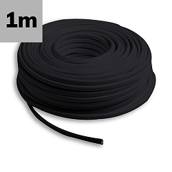 kabel PURE - 5X0,5MM� H05BQ-F - BY THE METER - COATED, zwart