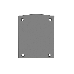 Eindkap EC116 (LAMP30 V1+V2) set van 2, zilver