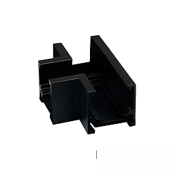 T-connector 90� HORIZONTAL - TRACK48 SURFACE FLAT ge�soleerd, mechanisch, horizontaal, zwart