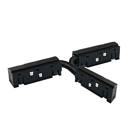 T-connector FLEXIBLE - TRACK48 elektrisch, 4-polig, instelbaar, universeel, zwart