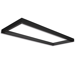 Stroomrail TRACK48 H50 / 50 X 119.2CM (EMTPTY FRAME) hoekig, zonder inzetstukken, zwart