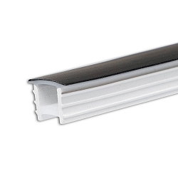 toebehoren Profiel omslag FLEX-COVER10 TWIST+BEND, opaal, zwart 500cm