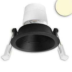 Inbouwspot BACK68 draaibaar IP20, zwart dimbaar