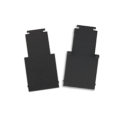 Eindkap TRACK48 H50 2 stuks, met omslag, zwart