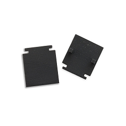 Eindkap TRACK48 FLAT H25 2 stuks, met omslag, zwart