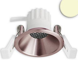 Inbouwspot BACK45 rond, set terug IP20, ros�goud dimbaar