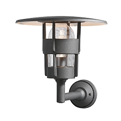 Wall luminaire FREJA UP, E27 max. 60W, black aluminium / clear glass