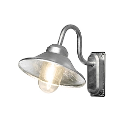 Wandarmatuur voor buitenshuis VEGA E27 IP44, staal, transparant