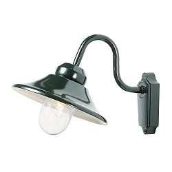 Wandarmatuur voor buitenshuis VEGA E27 IP23, groen, transparant
