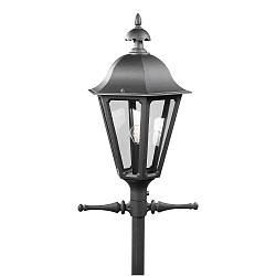 Lampkop PALLAS 1-vlams E27 IP23, rookkleuren, zwart