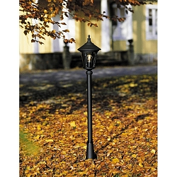 Lamp head VIRGO SMALL, E27 max. 100W, black aluminium / smoked acrylic glass