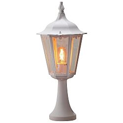 Armatuur met grondpen FIRENZE E27 IP43, transparant, wit