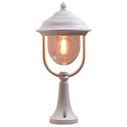 Armatuur met grondpen PARMA E27 IP43, transparant, wit