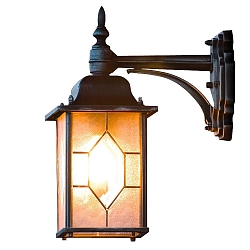 Wandarmatuur voor buitenshuis MILANO down E27 IP43, kristalhelder, gesatineerd, zwart, zilver