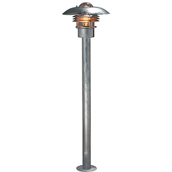 Padverlichting MODENA E27 IP23, staal, transparant