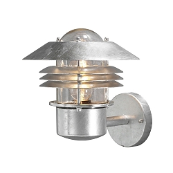 Outdoor wall luminaire MODENA UP MEDIUM, E27 max. 60W, galvanised steel / clear glass