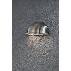 Wall luminaire TORINO, width 20cm, E14 max. 25W, stainless steel 304 / acrylic glass