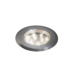 Vloerinbouwarmatuur ingebouwde versie, set van 3 IP44, rvs, transparant