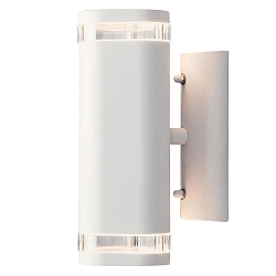 Outdoor wall spot MODENA UP/DOWN SINGLE, 2x GU10 max. 35W, white aluminium / clear acrylic glass