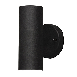 Outdoor wall luminaire MODENA, with double cone of light, 2x GU10 max. 35W, black aluminium / clear glass