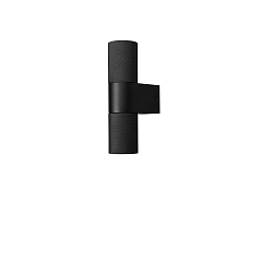 Wandarmatuur voor buitenshuis TEMI up down, cilindrisch GU10 IP54, zwart dimbaar
