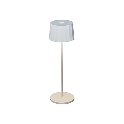 Tafellamp op batterijen POSITANO rond, CCT Switch, dimbaar IP54, wit dimbaar