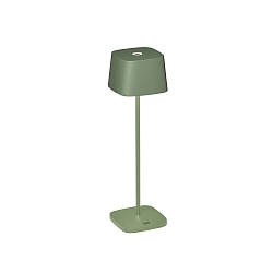 Tafellamp op batterijen CAPRI IP54, groen, grijs dimbaar
