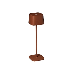 Tafellamp op batterijen CAPRI IP54, terracotta dimbaar