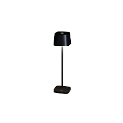 Tafellamp op batterijen CAPRI MINI IP54, zwart dimbaar