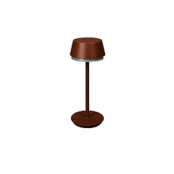 Tafellamp op batterijen LYON met USB-aansluiting, CCT Switch, RGB, met aanraakdimmer IP54, terracotta dimbaar