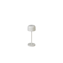 Tafellamp op batterijen LILLE MINI met USB-aansluiting, met aanraakdimmer IP54, wit dimbaar