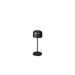 Tafellamp op batterijen LILLE MINI met USB-aansluiting, met aanraakdimmer IP54, zwart dimbaar