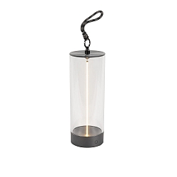battery table lamp EDISON S USB IP54, anthracite dimmable