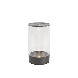 battery table lamp EDISON M USB IP54, anthracite dimmable