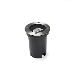 Outdoor in-ground spot, IP65, round, 230V, GU10 max. 6W, beam angle adjustable 0-15�, stainless steel 304 / clear glass