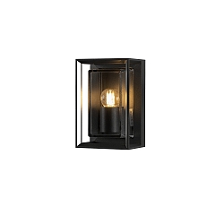 Wandarmatuur voor buitenshuis BRINDISI MINI E27 IP54, zwart dimbaar