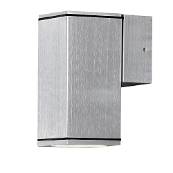 Outdoor wall luminaire MONZA, GU10 max. 35W, anodised aluminium / clear glass