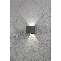 HighPower LED outdoor wall luminaire CREMONA, 3W 3000K 460lm, anthracite aluminium / clear acrylic, adjustable light outlet