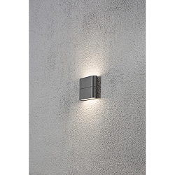HighPower LED outdoor wall luminaire CHIERI SLIM, Up/Down, 2x3W 3000K 450lm, anthracite aluminium / opal acrylic glass