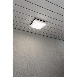 Wand- en plafondarmatuur CESENA hoekig IP54, opaal, wit 