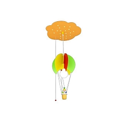 pendant luminaire BALLONWOLKE KASPER E27 IP20, colorful