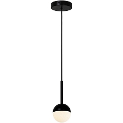 Pendant luminaire CONTINA, G9, opal, black