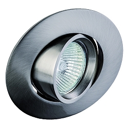 Inbouwarmatuur MR16 - � 10.2CM - BLEND rond, cardanisch draaien IP20, ijzer geborsteld dimbaar