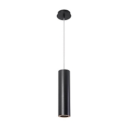 Pendelarmatuur PIPE 30CM cilindrisch, lang GU10 IP20, zwart dimbaar