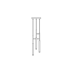 Pendelarmatuur CANDLE TRIPLEX LED IP20, zwart